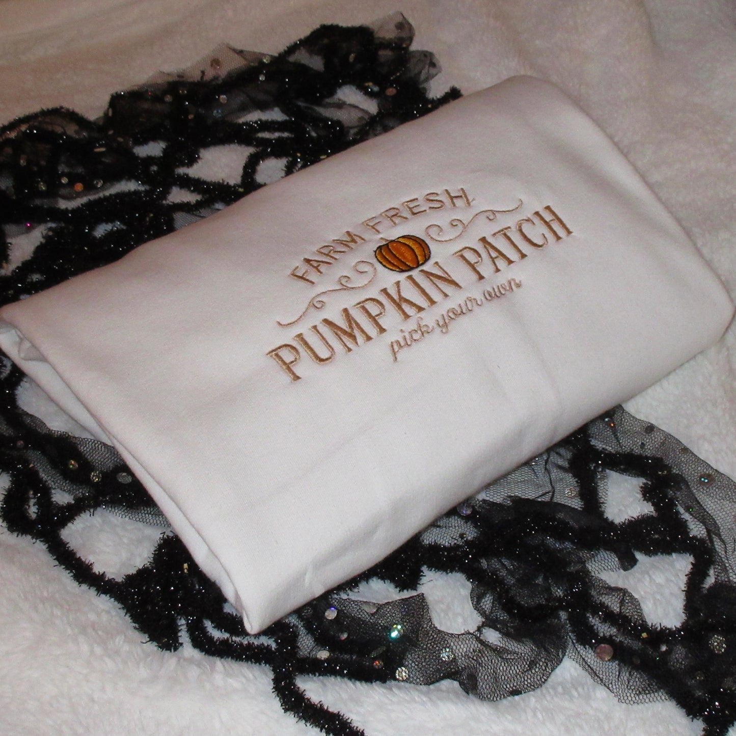 Farm Fresh Pumpkin Patch Embroidered Crewneck