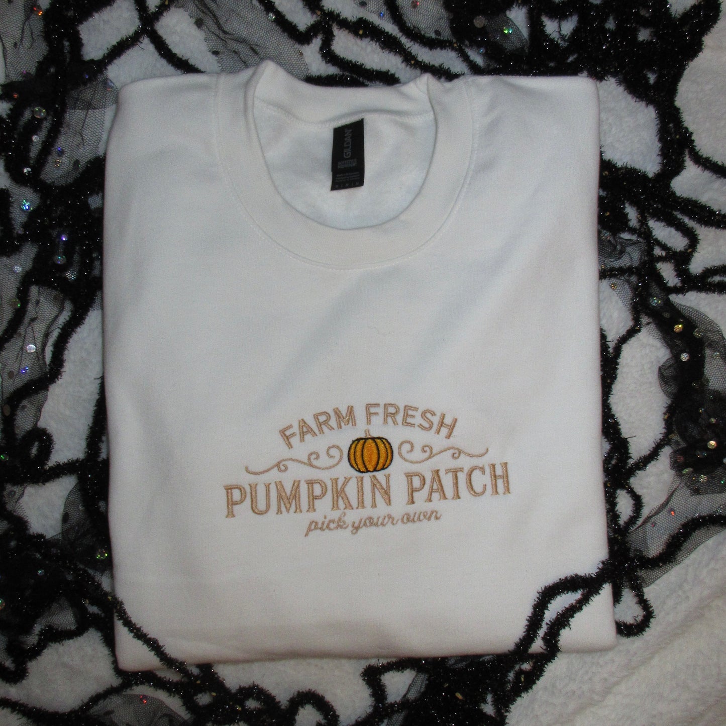Farm Fresh Pumpkin Patch Embroidered Crewneck
