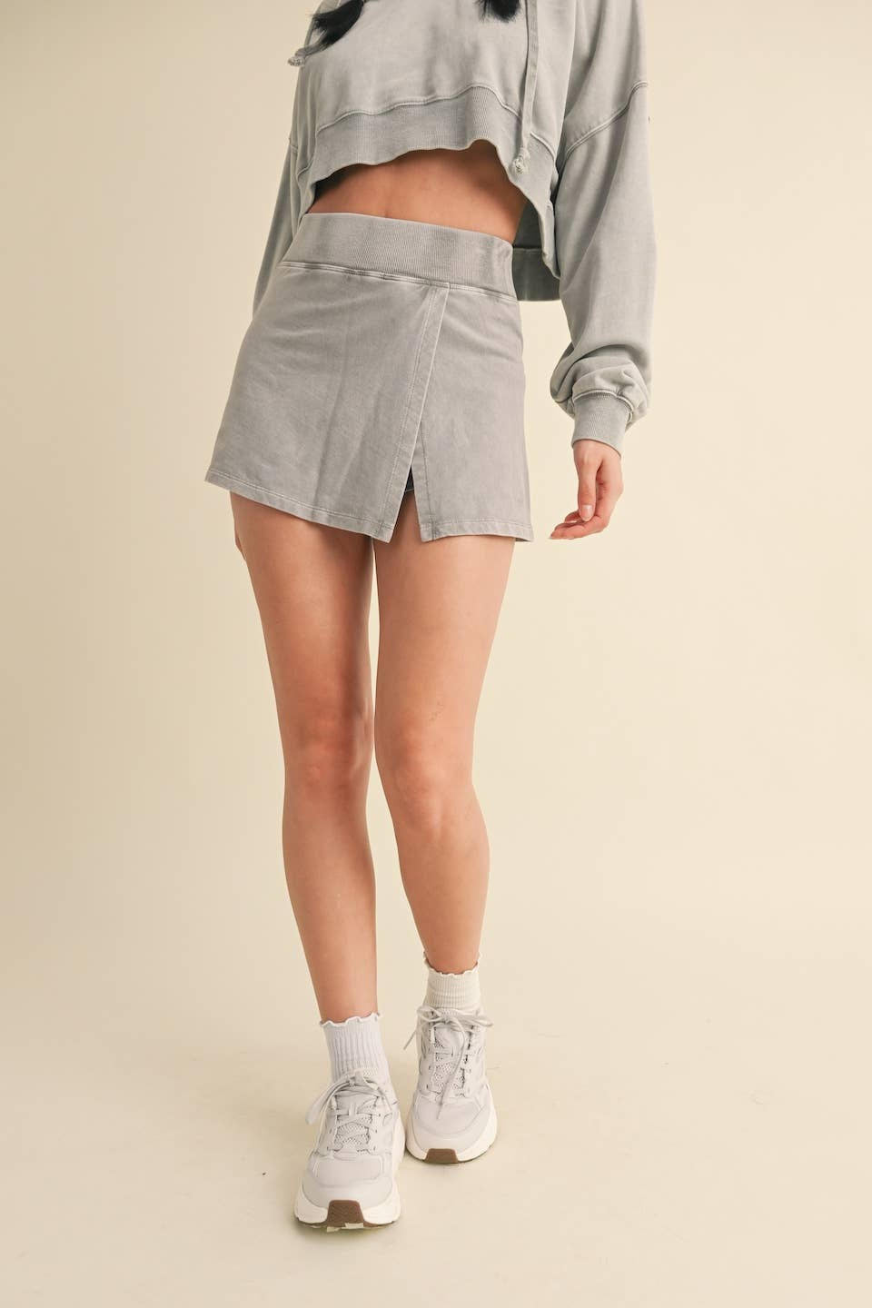 Mineral Wash Grey Skort