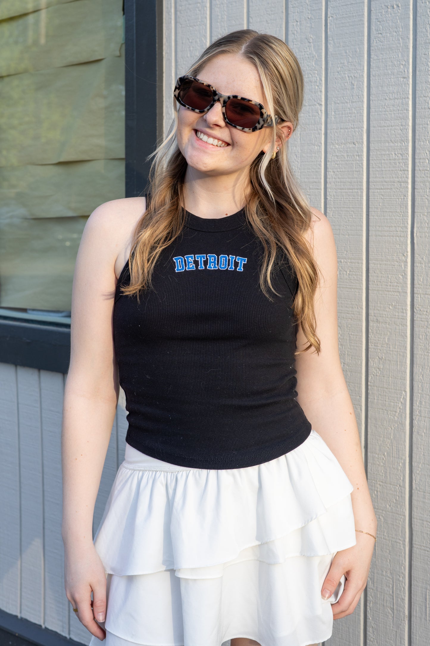 Detroit Snug Tank (Black & Blue)