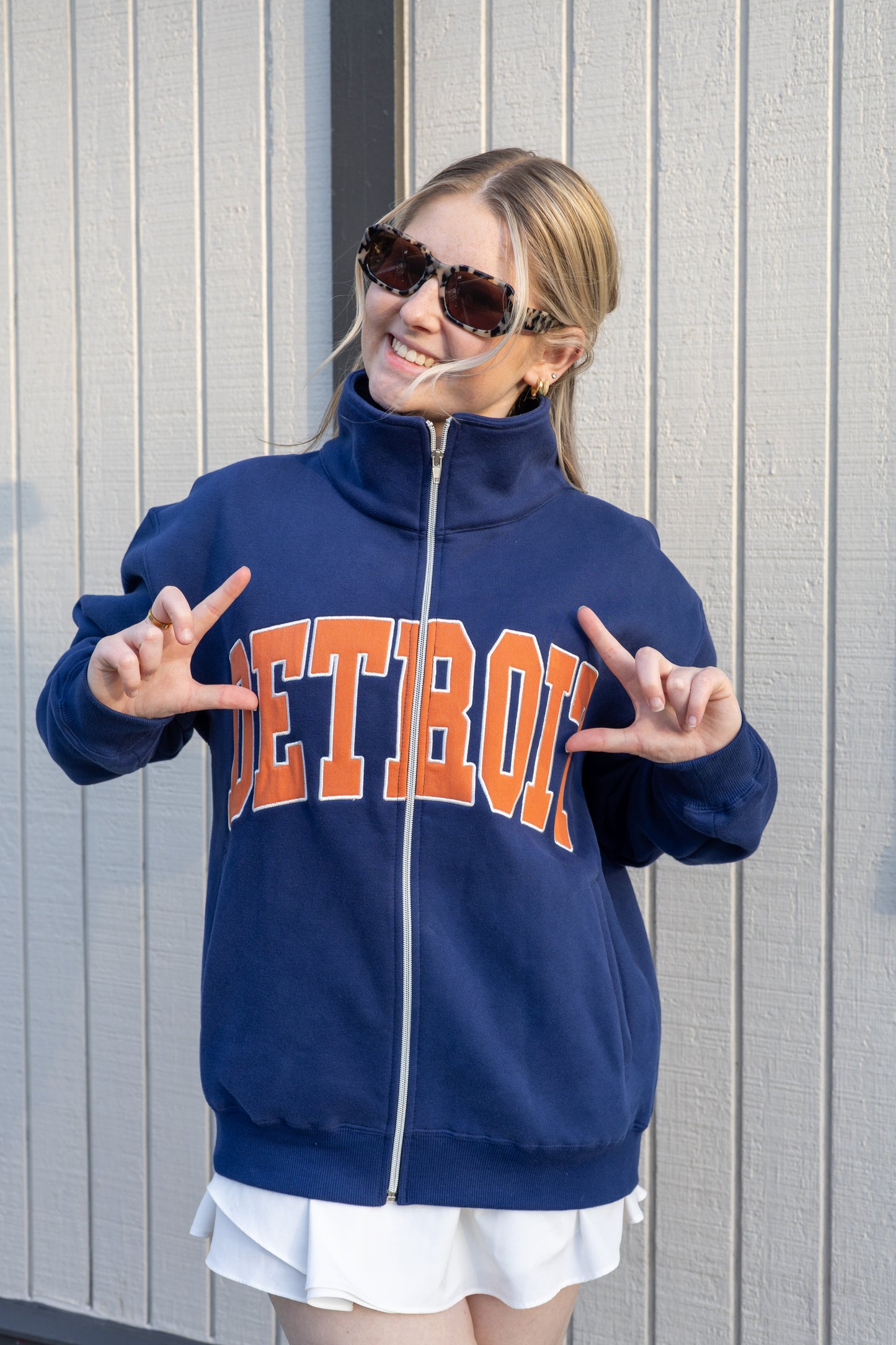 Detroit Jacket (Navy and Orange)