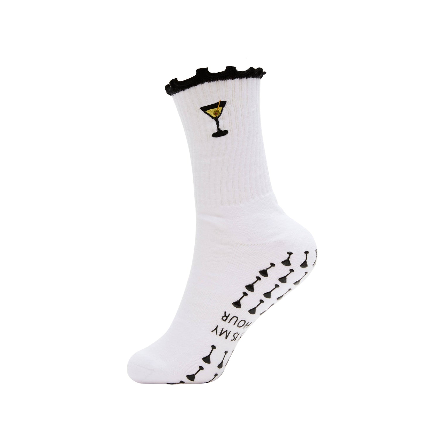 Pilates is my Happy Hour Martini Grip Socks