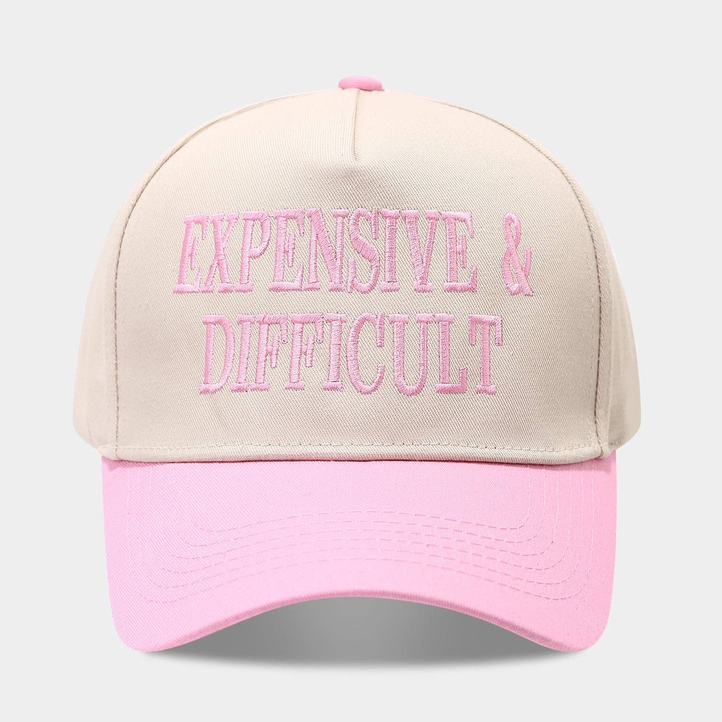 Color Contrast Letter Embroidery Adjustable Baseball Cap 8BK6HAT93