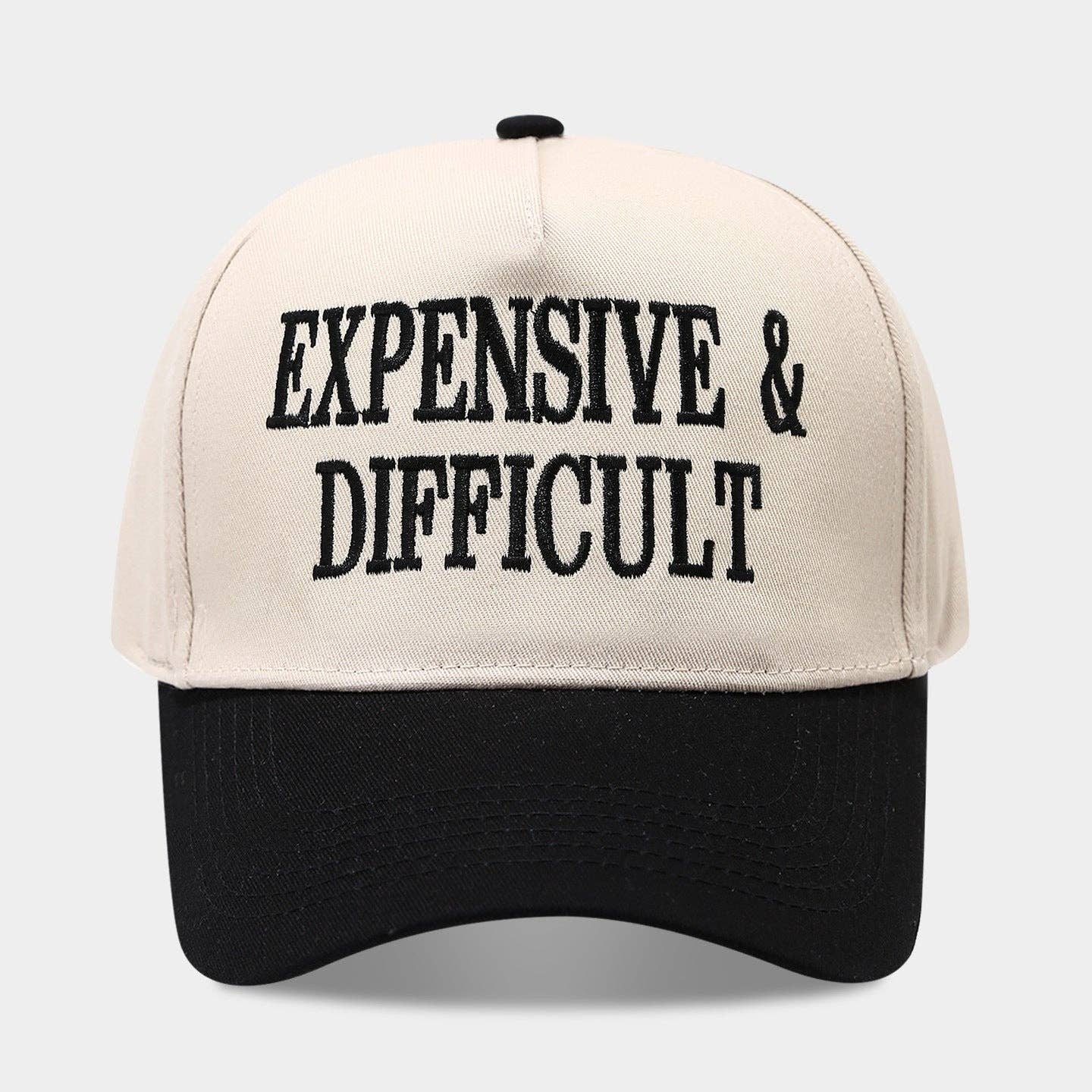 Color Contrast Letter Embroidery Adjustable Baseball Cap 8BK6HAT93