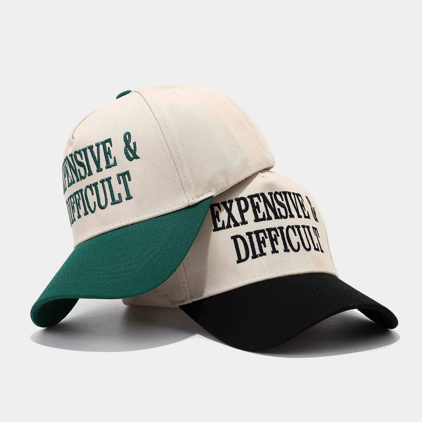Color Contrast Letter Embroidery Adjustable Baseball Cap 8BK6HAT93