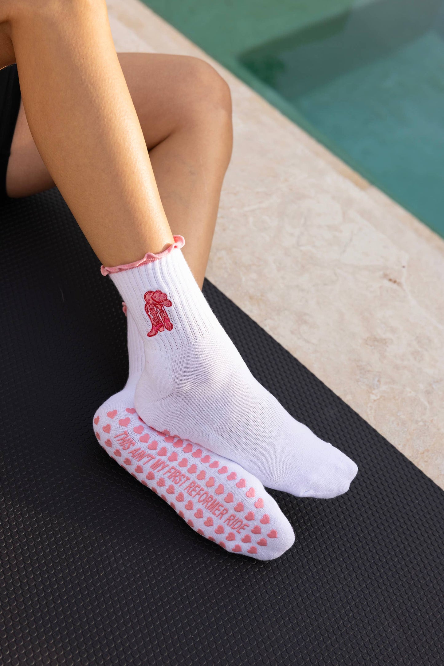 This Ain't My First Reformer Ride Cowgirl Grip Socks