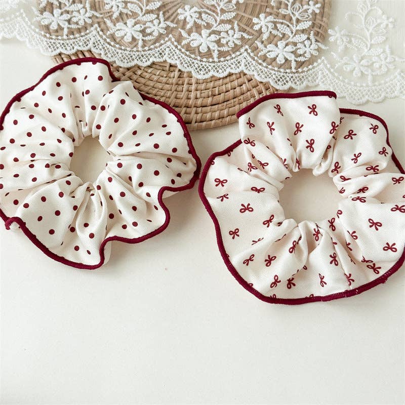 Cute Plaid Polka Dot Stretchy Hair Scrunchie 8BW6HSR60T