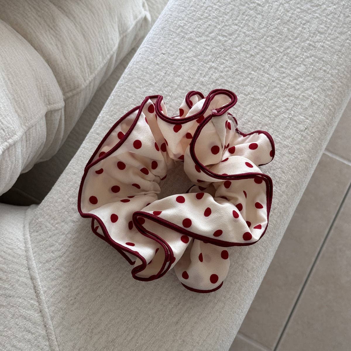 Polka Dot Gingham Ruffled Hair Scrunchies DP25F976