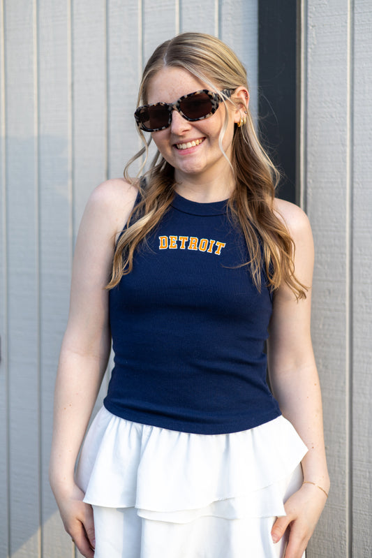 Detroit Tank(navy & orange)