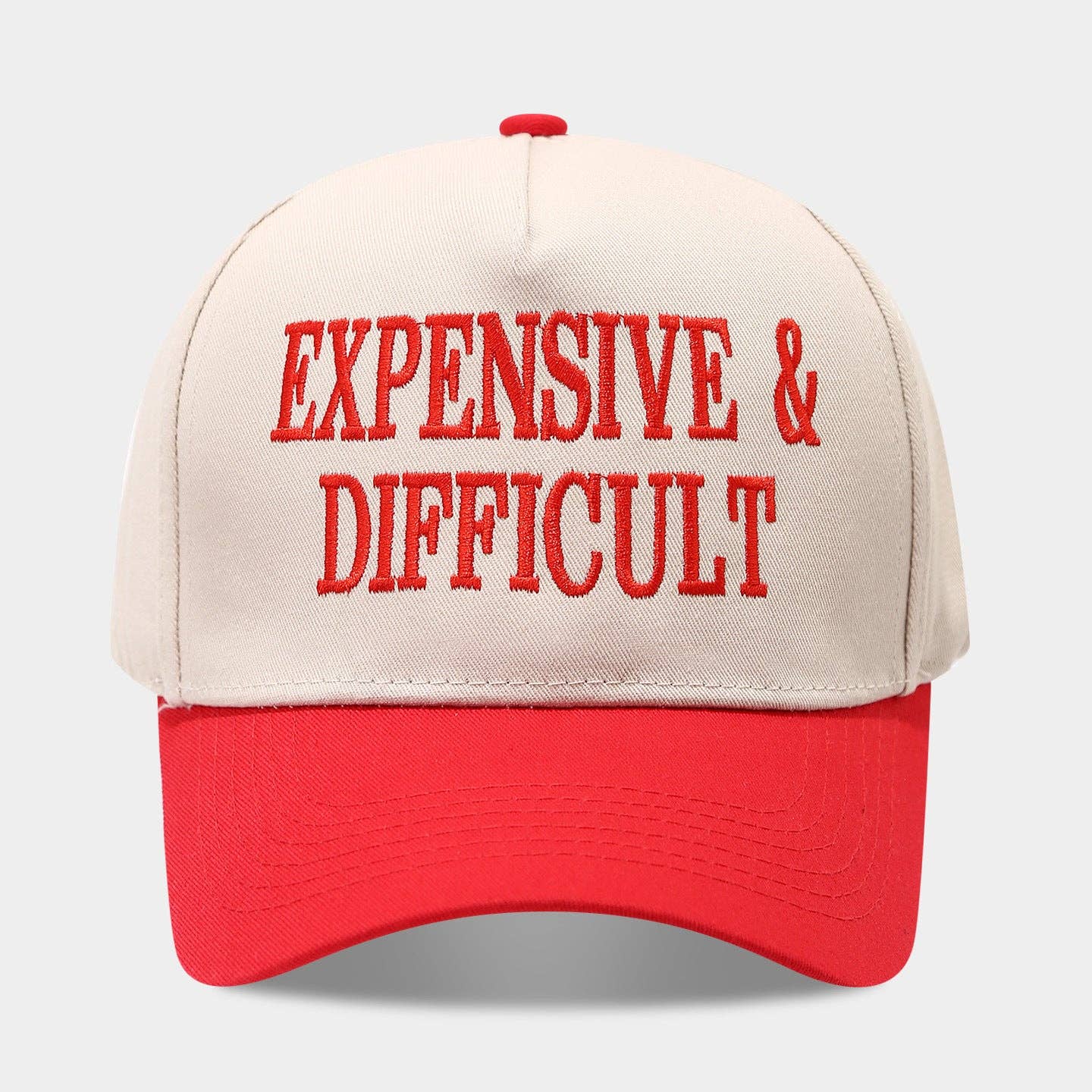 Color Contrast Letter Embroidery Adjustable Baseball Cap 8BK6HAT93