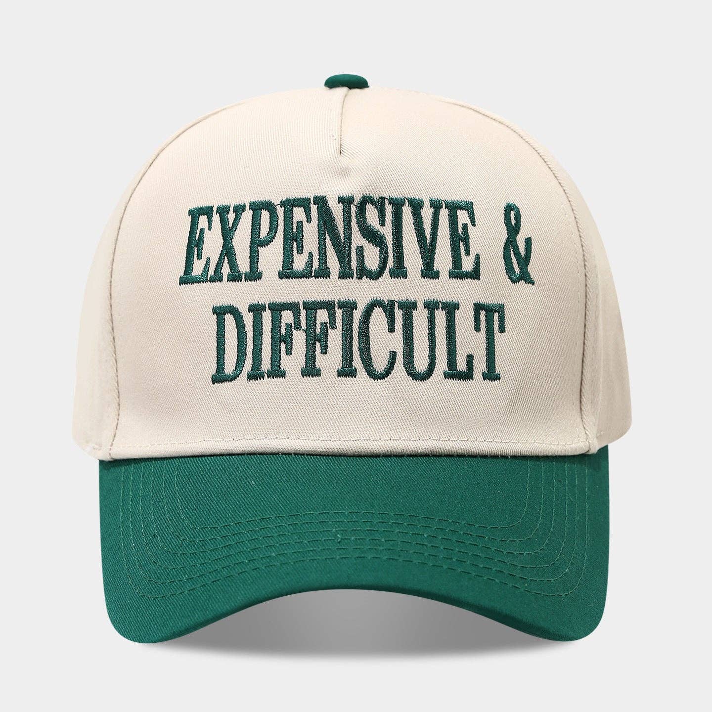 Color Contrast Letter Embroidery Adjustable Baseball Cap 8BK6HAT93