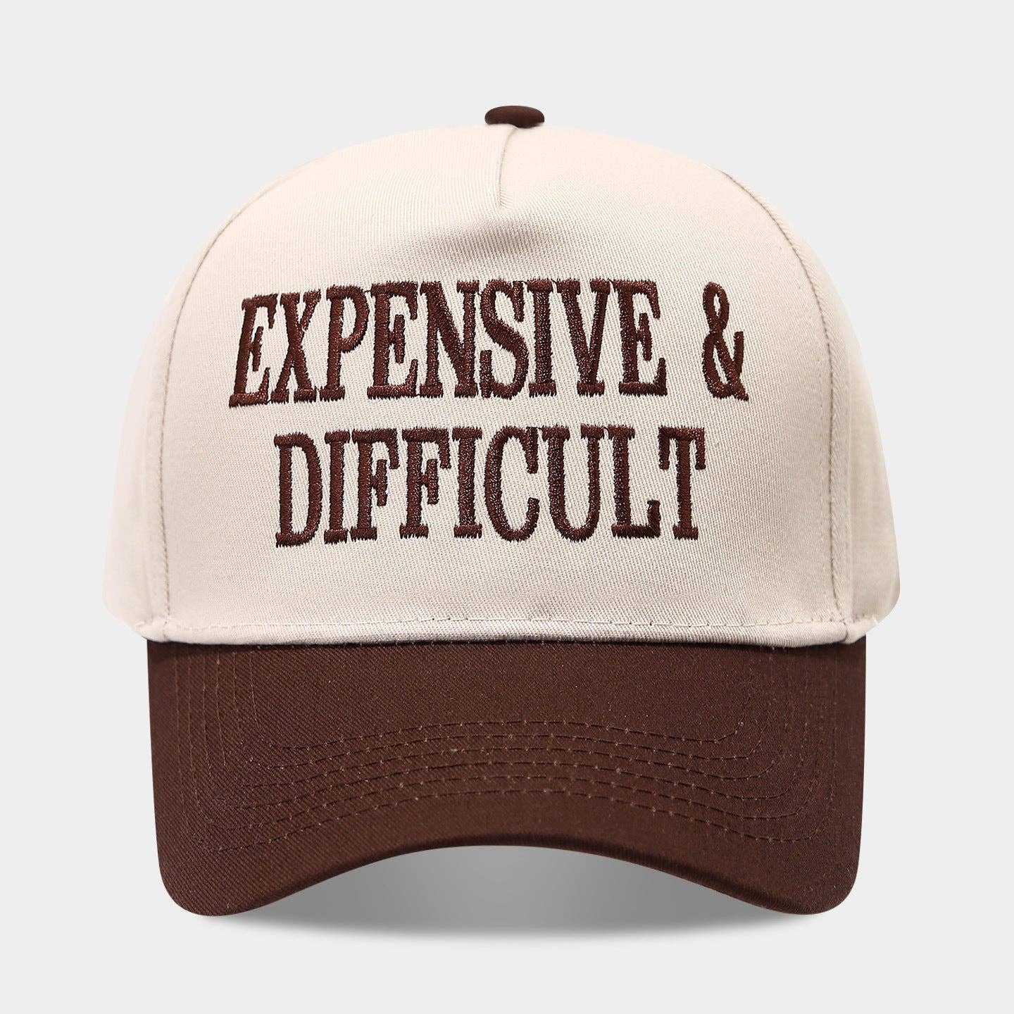 Color Contrast Letter Embroidery Adjustable Baseball Cap 8BK6HAT93