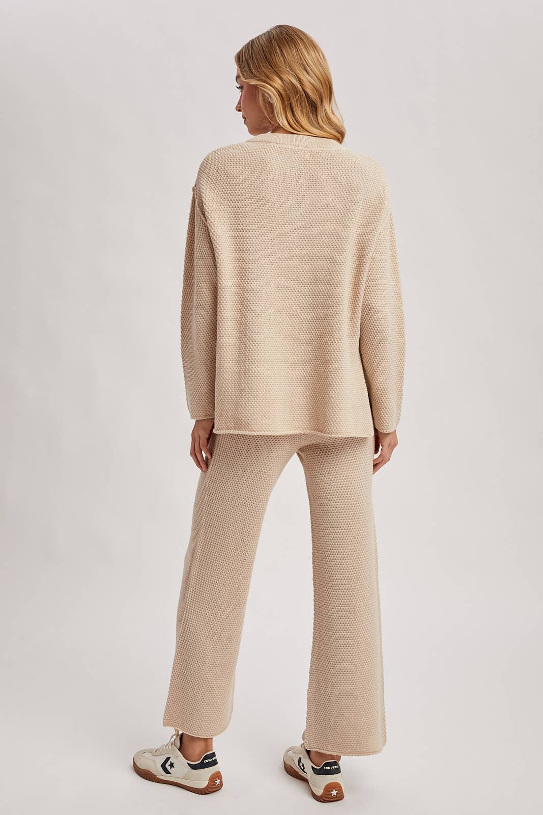 TEXTURED KNIT TOP & PANTS SET