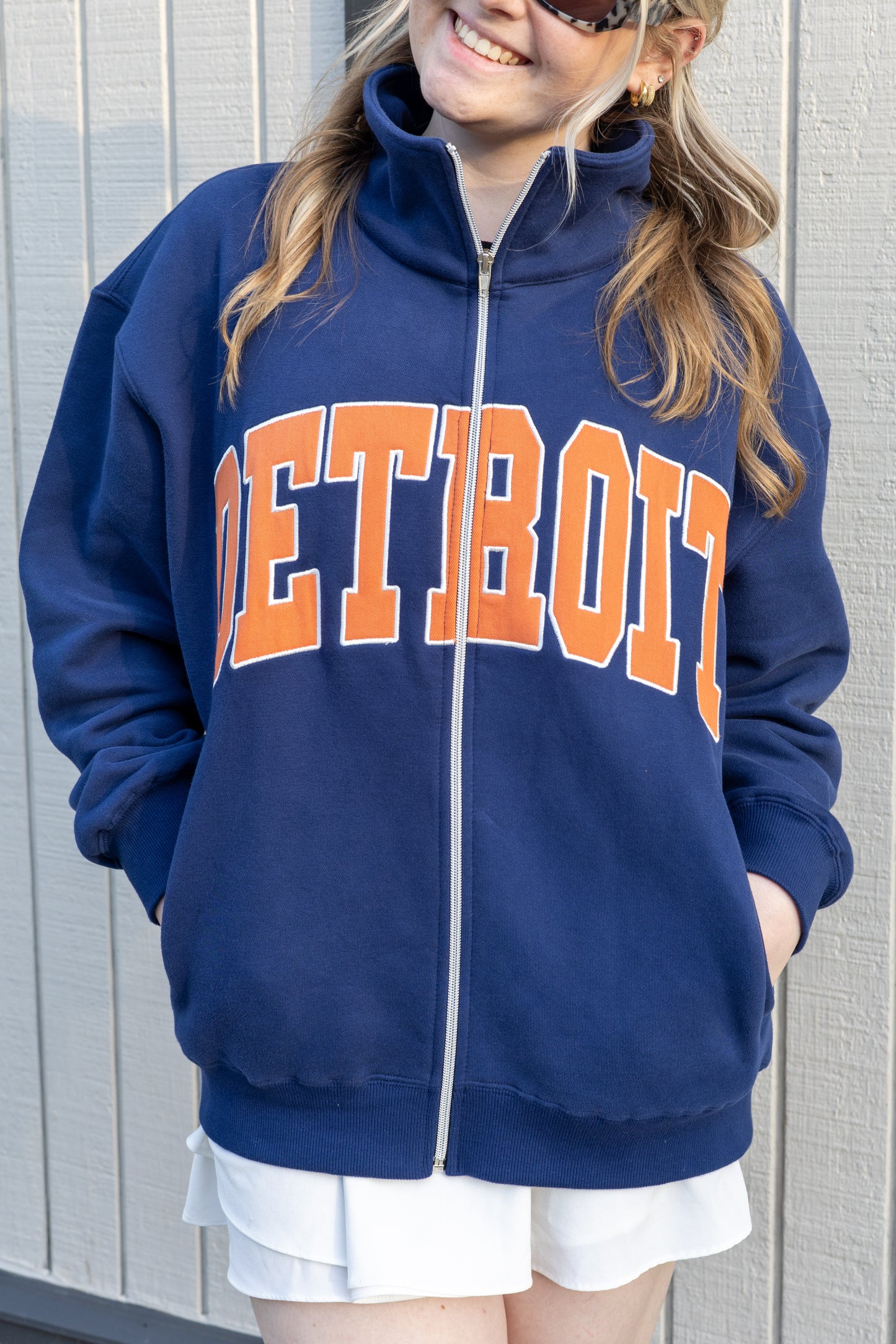 Detroit Jacket (Navy and Orange)