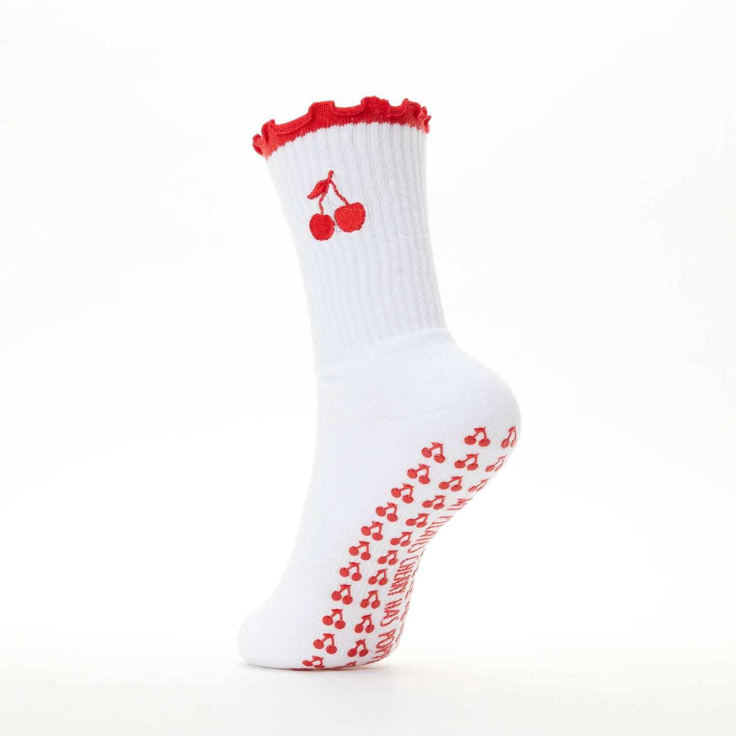 Popped My Cherry Pilates Grip Socks