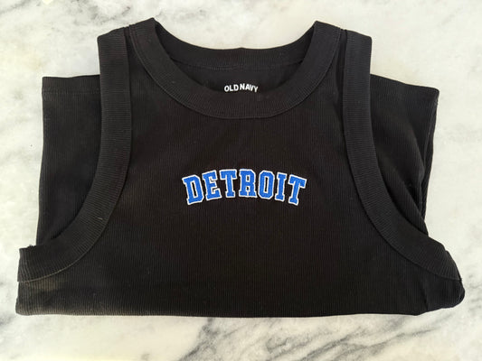 Black and Blue Detroit Tank