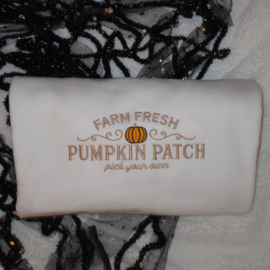 Farm Fresh Pumpkin Patch Embroidered Crewneck