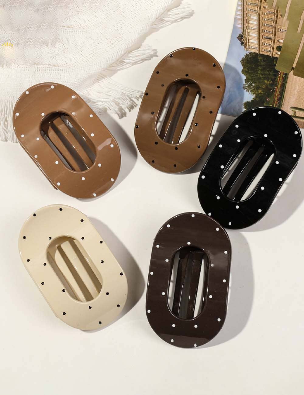 Simple Polka Dots Hair Claw Clip DP25H767