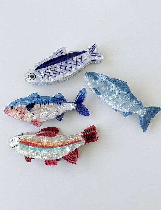 Stylish Iridescent Pilchard Shape Hair Slip MK2PPIM6W6HCP163