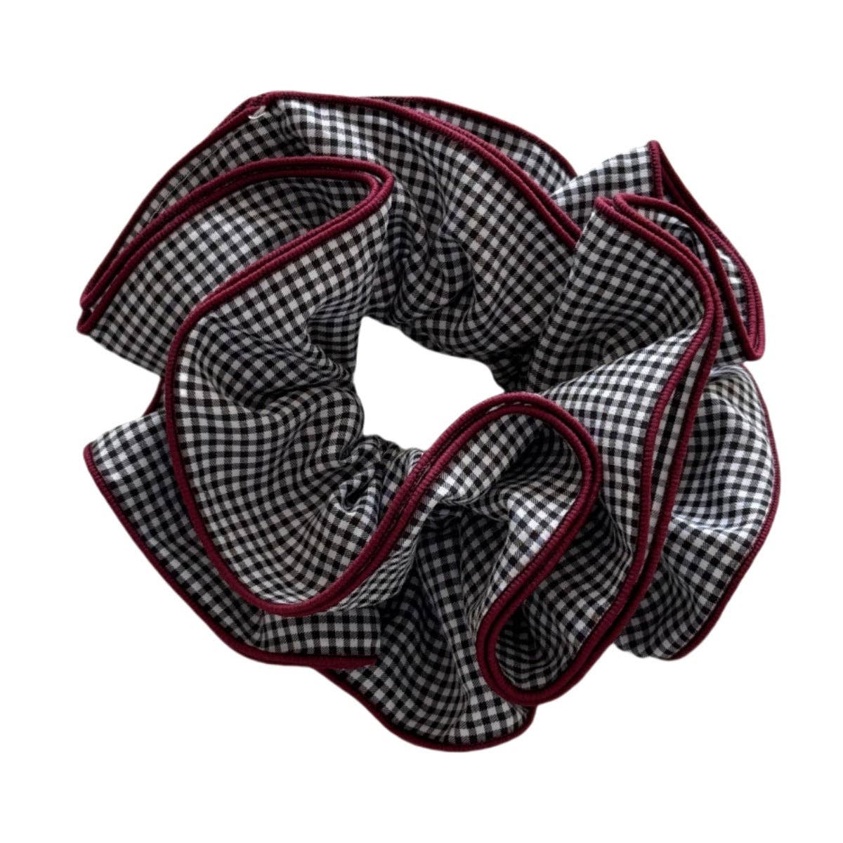 Polka Dot Gingham Ruffled Hair Scrunchies DP25F976