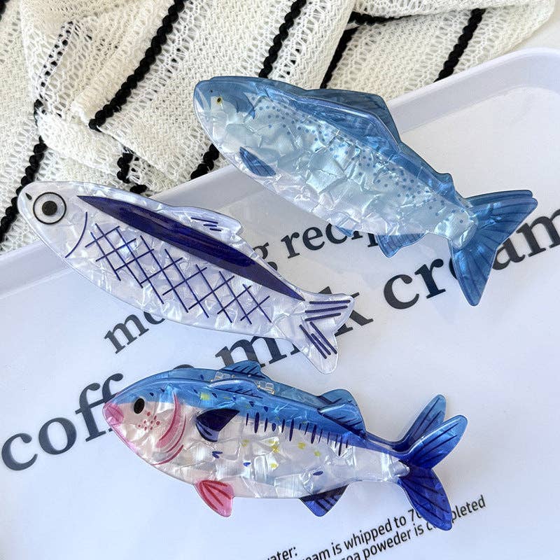 Stylish Iridescent Pilchard Shape Hair Slip MK2PPIM6W6HCP163