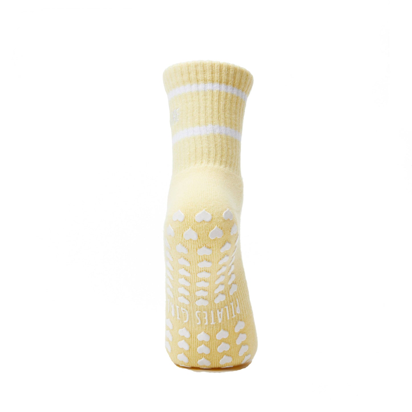 Serving Core Pilates Grip Socks in Pale Yellow