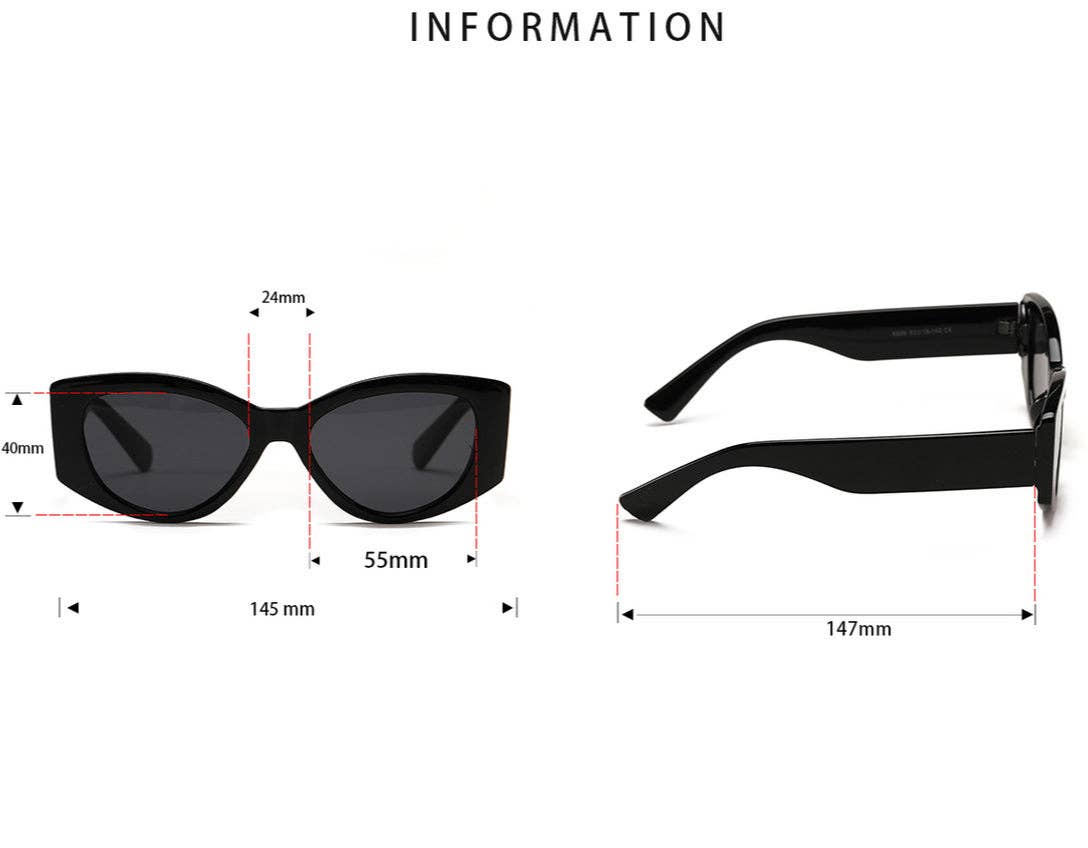 Retro Cat Eye Lightweight Sunglasses DP25B499