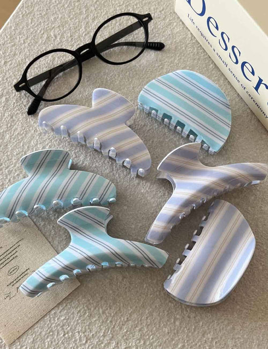Sweet Striped Acrylic Hair Claw MK2PPM6W6HCP565